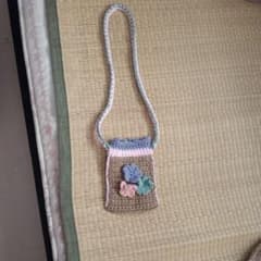 ハンドメイド 麻ひもスマホショルダーバッグのサムネイル