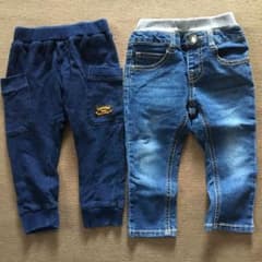デニムパンツ 90  2枚セットのサムネイル