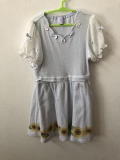 axes femme キッズ　ワンピース　水色　ひまわり　130のサムネイル