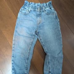 キッズ デニムパンツ ウエストゴム フリルのサムネイル