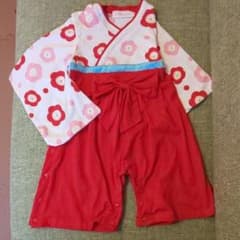 袴ロンパース 女の子 80 七五三 着物のサムネイル