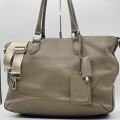 良品】ペッレモルビダ トートバッグ 2way レザー ベージュ 大容量 
