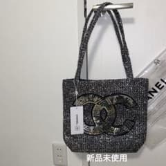 CHANEL ツイード シルバースパンコールトートバッグ - メルカリ