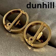 美品】【ダンヒル】dロゴ カフス ゴールドカラー ビジネス 結婚式