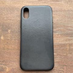 iPhone X 純正レザーケース　黒　ブラックのサムネイル