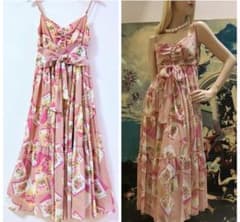 美品 ジーザスディアマンテ トランプ薔薇柄カリブマキシワンピース 姫