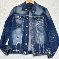 美品】DSQUARED2 デニムジャケット ダメージ加工 赤タグ サイズ50