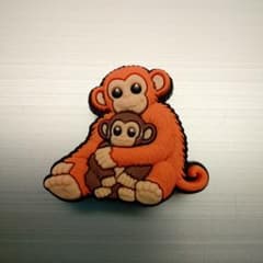 新品 パンチくん ジビッツ クロックス オランウータン オランママ