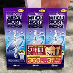 クリアケア clear care 洗浄液 3本のサムネイル