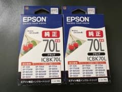 エプソン 純正70L増量ブラックインクカートリッジ ICBK70L 2個のサムネイル