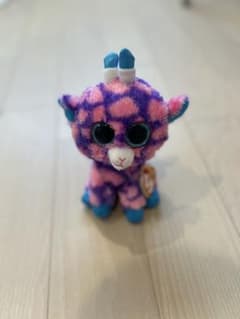 Ty Beanie Boos ぬいぐるみ キリン ピンク パープルのサムネイル