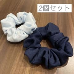 暑さ和らぐ接触冷感シュシュ ハンドメイドのサムネイル
