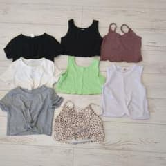 まとめ売り　セット　ショート丈トップス　tシャツのサムネイル