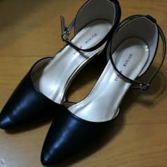 アンクルパンプス LLサイズ チャンキーヒールのサムネイル