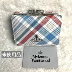 【未使用】Vivienne Westwood✨三つ折りミニ財布　チェック　がま口