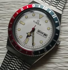 【動作品】タイメックス TIMEX Q ペプシ ベゼル クォーツ 腕時計 動作品】タイメックス TIMEX Q ペプシ ベゼル クォーツ 腕時計 - メルカリ