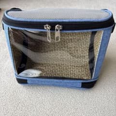 小動物 ペット用お出かけキャリー 青灰色のサムネイル