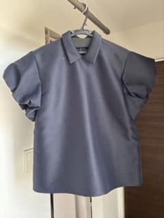 ヨーコチャン YOKO CHAN ポイントカラーボリュームスリーブブラウス