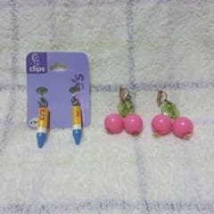 claire'sイヤリング★クレヨン さくらんぼ２セットのサムネイル