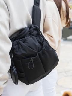 【正規品 PUPS&BUBS】お散歩バッグ　ブラックのサムネイル