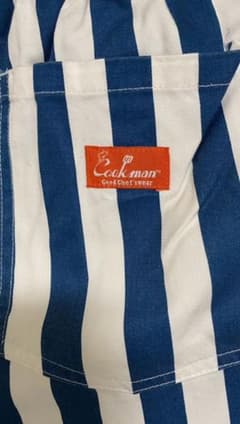 Cookman クックマン シェフパンツ ワイドストライプ ネイビーのサムネイル