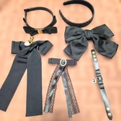 ブラック系 ヘアアクセサリー その他6点まとめ売りのサムネイル