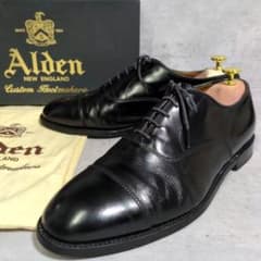 Alden】907 内羽根ストレートチップ/黒/9.5D - メルカリ