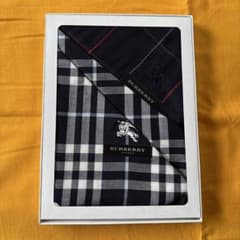 【新品未使用】BURBERRY チェック柄 メンズハンカチのサムネイル