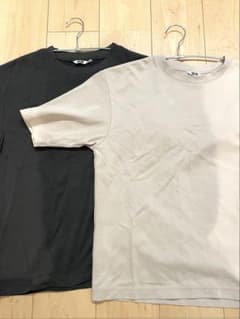 ［2枚まとめ売り］UNIQLO エアリズムコットンオーバーサイズ　Tシャツ Mのサムネイル