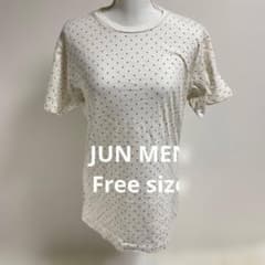 748 Ivory Polka Dot Short-Sleeve T-Shirt Casual Fashion Top M
