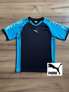 PUMA プーマ プラクティスシャツ ブラック ブルー ジュニア 150のサムネイル