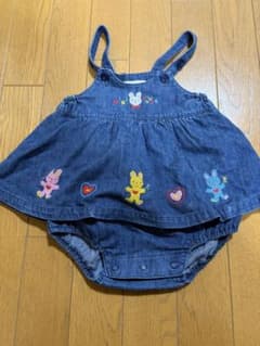 うふふ様専用　mixiHOUSE デニム サロペットワンピース Fのサムネイル