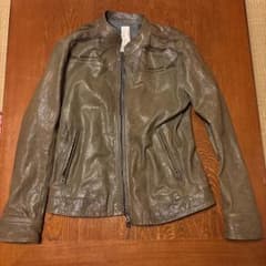 Diesel Denim Gallery レザージャケット カーキ 50 羊革 - メルカリ