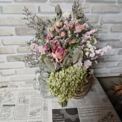 No.55アナベルとミニバラのドライフラワーセット - メルカリ