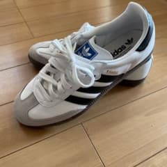adidas スニーカーSANBA25.5cm ホワイト×ブラックのサムネイル