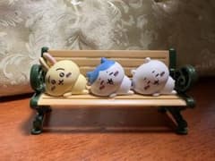 ちいかわ ハチワレ うさぎ ミニフィギュア 3体セット　ベンチ付きのサムネイル