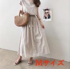 【残りわずか！】春夏　マキシワンピース　ベージュのサムネイル