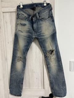 DIESEL THAVAR スリムスキニーデニム ダークブルーのサムネイル