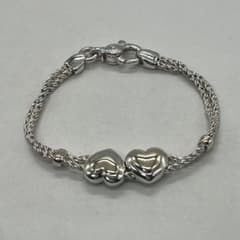 ティファニー TIFFANY ダブルロープ ダブルハート ブレスレット 希少