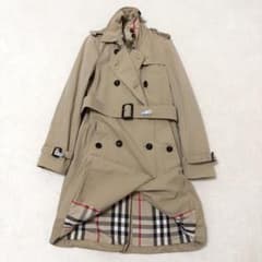 バーバリーケンジントン トレンチコート ベージュ メガチェック ロング ベルト 希少】バーバリー トレンチコート ケンジントン メガチェック ベージュ