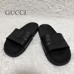 GUCCI グッチ ラバースライドサンダル マイクロGG柄 シマ サイズ7