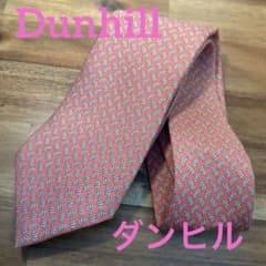 新品 ダンヒル Dunhill ☆ 小紋柄 シルク ネクタイ イタリア製 ピンク GW特価】dunhill ダンヒル ネクタイ シルク リーフ ピンク イタリア