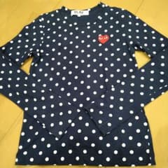PLAY COMME des GARÇONS 水玉 ドット柄長袖Tシャツ - メルカリ