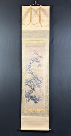 K163 谷文晁 「花鳥図 秋」 掛軸 日本画 複製 共箱 - メルカリ