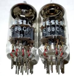 E88CC 6DJ8 TESLA　テスラ　真空管　ECC88　双剣マーク ペア E88CC 6DJ8 TESLA テスラ 真空管 ECC88 双剣マーク ペア - メルカリ