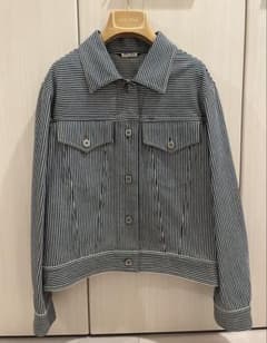 MIU MIU ヒッコリー ストライプ デニムジャケット 38 美品 MIU MIU ヒッコリー ストライプ デニムジャケット 38 美品 - メルカリ