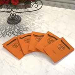 HERMES オレンジ ショッパー　ミニ　 5枚セット　(バラ売り対応可)のサムネイル