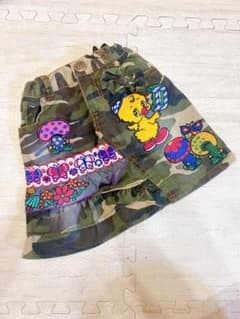 グラグラ♡迷彩柄カラフル刺繍スカート 3(90cm-95cm)のサムネイル