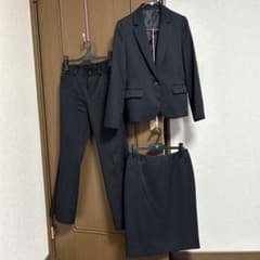 レディース パンツスーツ スカート 3点セット ブラック 13号 - メルカリ
