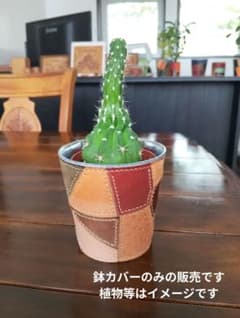 レザーインテリア鉢カバー 観葉植物　植木鉢カバーのサムネイル